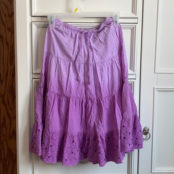 Gradient Purple gap midi skirt - Picture 2 of 3